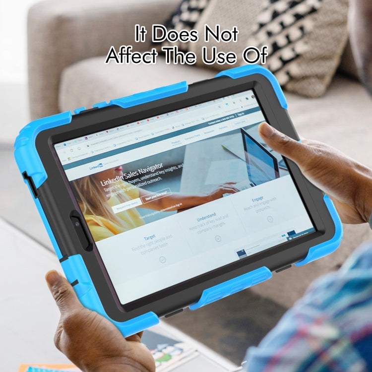 For Lenovo Tab M8 4th Gen Silicone Hybrid PC Tablet Case with Shoulder Strap(Light Blue) - Lenovo by PMC TechLife | Online Shopping South Africa | PMC TechLife | Buy Now Pay Later Mobicred