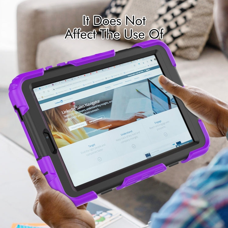 For Lenovo Tab M8 4th Gen Silicone Hybrid PC Tablet Case with Shoulder Strap(Purple) - Lenovo by PMC TechLife | Online Shopping South Africa | PMC TechLife | Buy Now Pay Later Mobicred