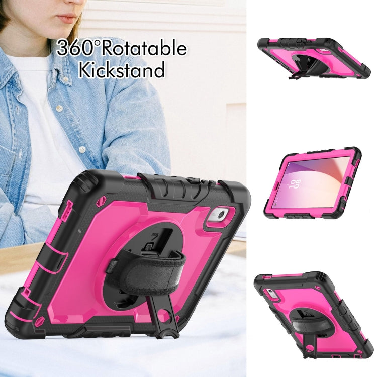 For Lenovo Tab M9 Silicone Hybrid PC Tablet Case with Shoulder Strap(Rose Red PC) - Lenovo by PMC TechLife | Online Shopping South Africa | PMC TechLife | Buy Now Pay Later Mobicred