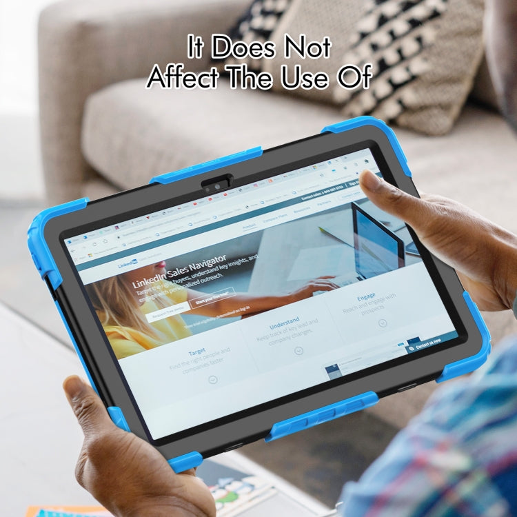 For Lenovo Tab M10 Plus 10.6 Gen 3rd Silicone Hybrid PC Tablet Case with Shoulder Strap(Light Blue) - Lenovo by PMC TechLife | Online Shopping South Africa | PMC TechLife | Buy Now Pay Later Mobicred