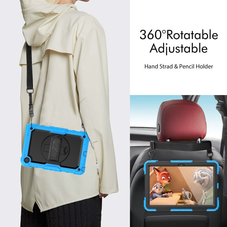 For Lenovo Tab M10 Plus 10.6 Gen 3rd Silicone Hybrid PC Tablet Case with Shoulder Strap(Light Blue) - Lenovo by PMC TechLife | Online Shopping South Africa | PMC TechLife | Buy Now Pay Later Mobicred