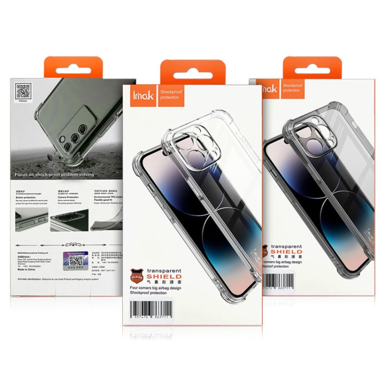 For Xiaomi 14 5G imak Shockproof Airbag TPU Phone Case(Transparent Black) - 14 Cases by imak | Online Shopping South Africa | PMC Jewellery | Buy Now Pay Later Mobicred