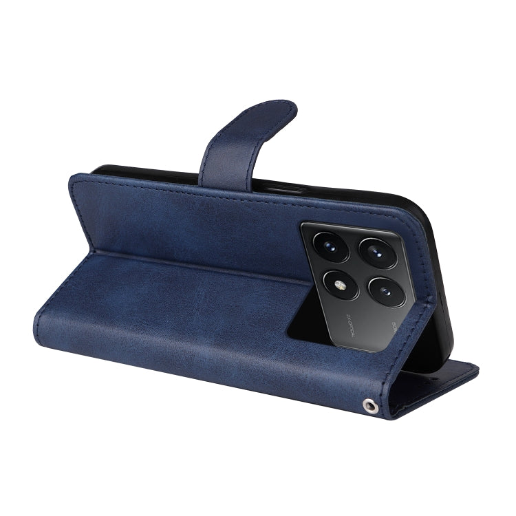 For Xiaomi Redmi K70 / K70 Pro Classic Calf Texture Flip Leather Phone Case(Blue) - Xiaomi Cases by PMC Jewellery | Online Shopping South Africa | PMC Jewellery | Buy Now Pay Later Mobicred