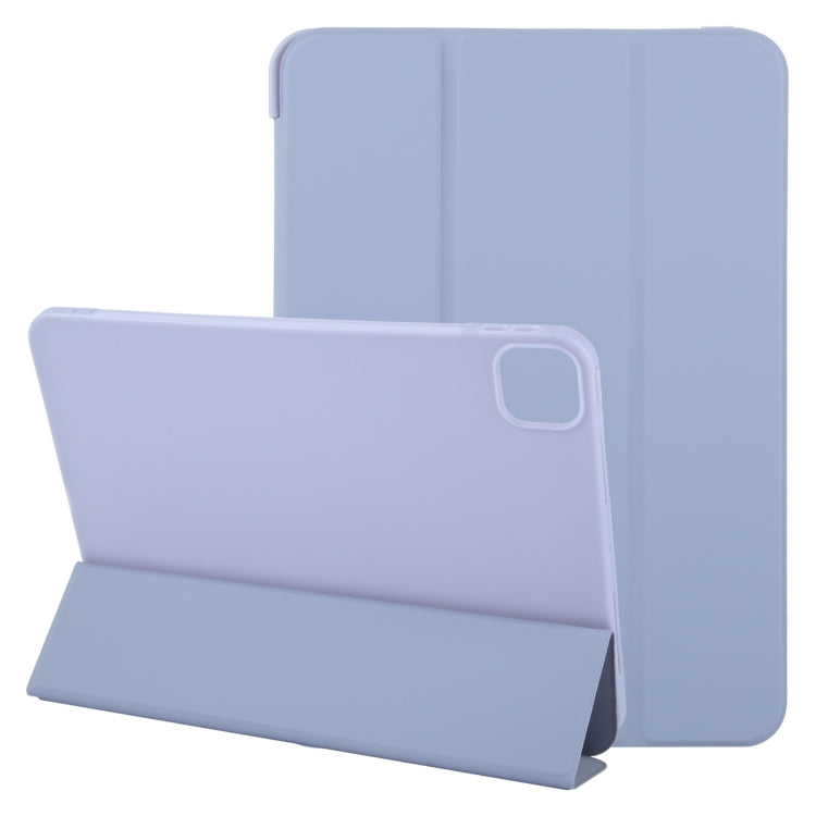 For iPad Air 11 2024 GEBEI 3-folding Holder Shockproof Flip Leather Tablet Case(Light Purple) - iPad Air 11 2024 Cases by GEBEI | Online Shopping South Africa | PMC Jewellery | Buy Now Pay Later Mobicred