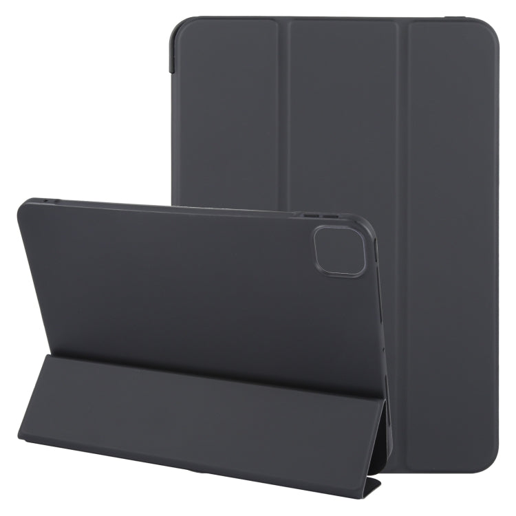 For iPad Pro 11 2024 GEBEI 3-folding Holder Shockproof Flip Leather Tablet Case(Black) - iPad Pro 11 2024 Cases by GEBEI | Online Shopping South Africa | PMC Jewellery | Buy Now Pay Later Mobicred