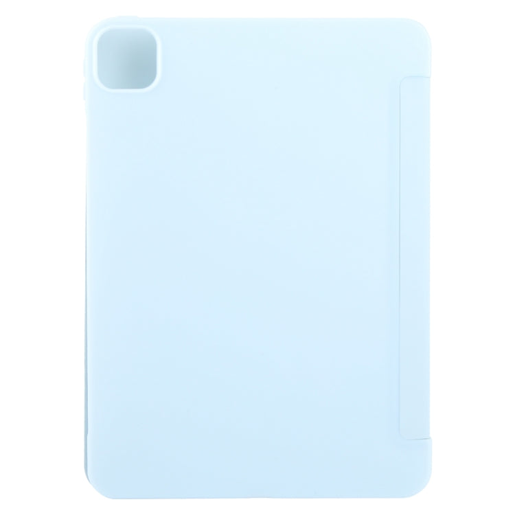 For iPad Pro 11 2024 GEBEI 3-folding Holder Shockproof Flip Leather Tablet Case(Sky Blue) - iPad Pro 11 2024 Cases by GEBEI | Online Shopping South Africa | PMC Jewellery | Buy Now Pay Later Mobicred