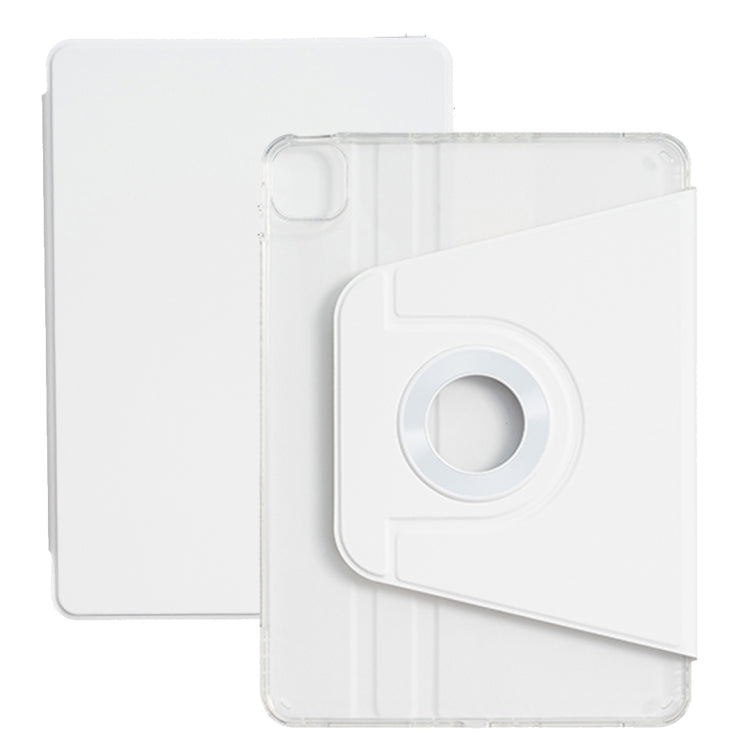 For iPad Pro 13 2024 Magnetic Split Leather Smart Tablet Case(White) - iPad Pro 13 2024 Cases by PMC TechLife | Online Shopping South Africa | PMC TechLife | Buy Now Pay Later Mobicred