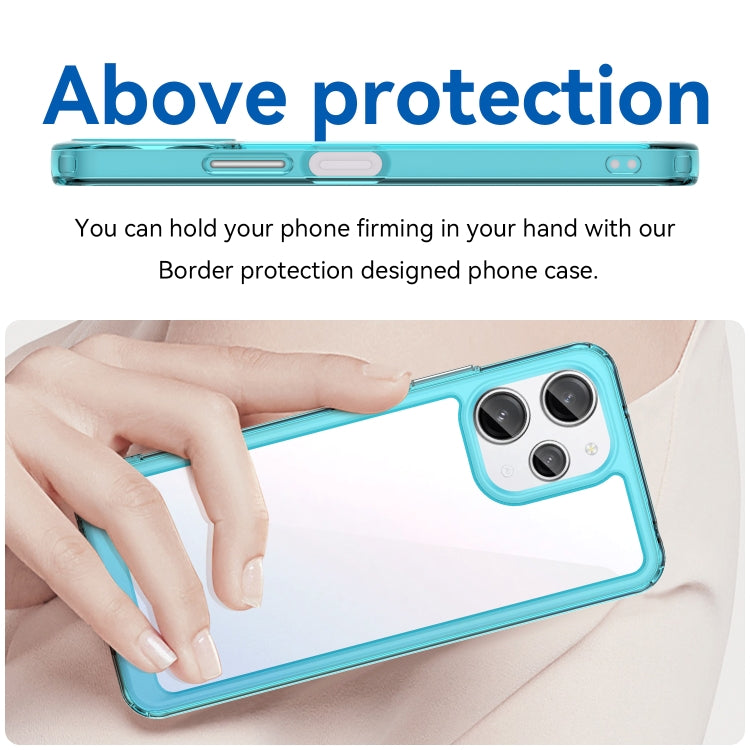 For Xiaomi Poco M6 Pro 5G Colorful Series Acrylic Hybrid TPU Phone Case(Transparent Blue) - Xiaomi Cases by PMC Jewellery | Online Shopping South Africa | PMC Jewellery | Buy Now Pay Later Mobicred