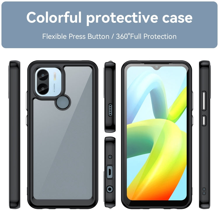 For Xiaomi Poco C51 Colorful Series Acrylic Hybrid TPU Phone Case(Black) - Xiaomi Cases by PMC Jewellery | Online Shopping South Africa | PMC Jewellery | Buy Now Pay Later Mobicred