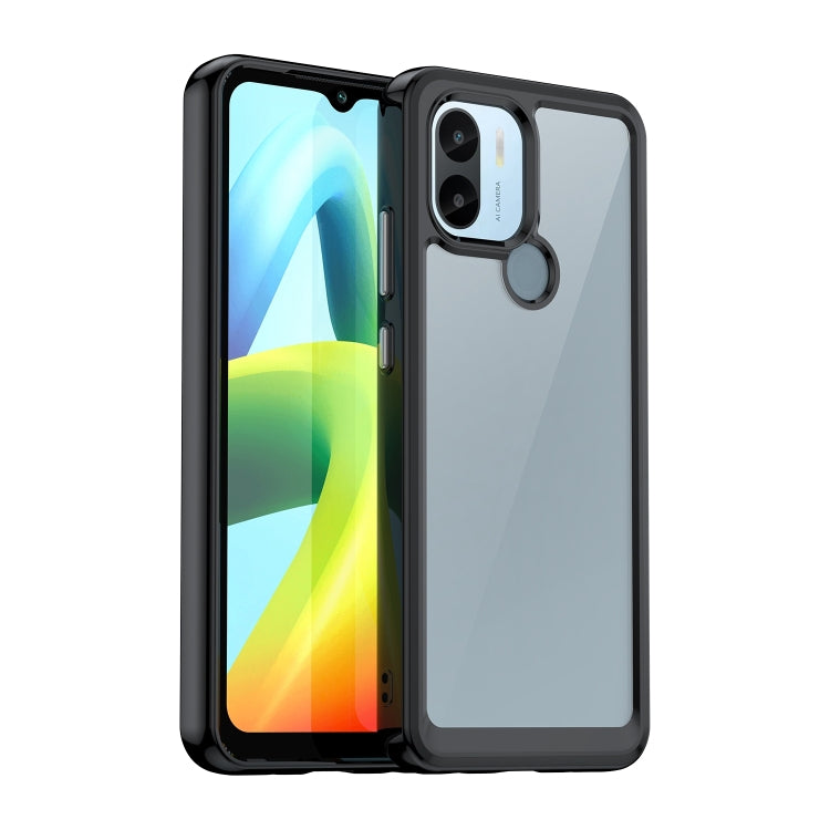 For Xiaomi Redmi A2+ Colorful Series Acrylic Hybrid TPU Phone Case(Black) - Xiaomi Cases by PMC Jewellery | Online Shopping South Africa | PMC Jewellery | Buy Now Pay Later Mobicred