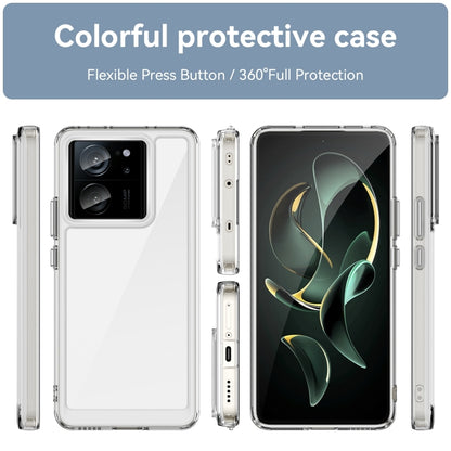 For Xiaomi 13T Colorful Series Acrylic Hybrid TPU Phone Case(Transparent) - Xiaomi Cases by PMC Jewellery | Online Shopping South Africa | PMC Jewellery | Buy Now Pay Later Mobicred