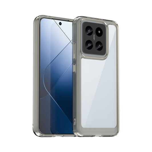 For Xiaomi 14 Colorful Series Acrylic Hybrid TPU Phone Case(Transparent Grey) - 14 Cases by PMC Jewellery | Online Shopping South Africa | PMC Jewellery | Buy Now Pay Later Mobicred