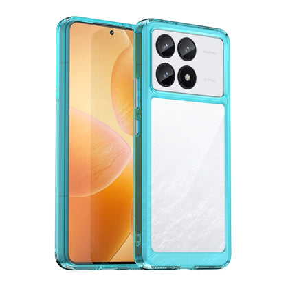 For Xiaomi Redmi K70 Pro Colorful Series Acrylic Hybrid TPU Phone Case(Transparent Blue) - K70 Pro Cases by PMC Jewellery | Online Shopping South Africa | PMC Jewellery | Buy Now Pay Later Mobicred