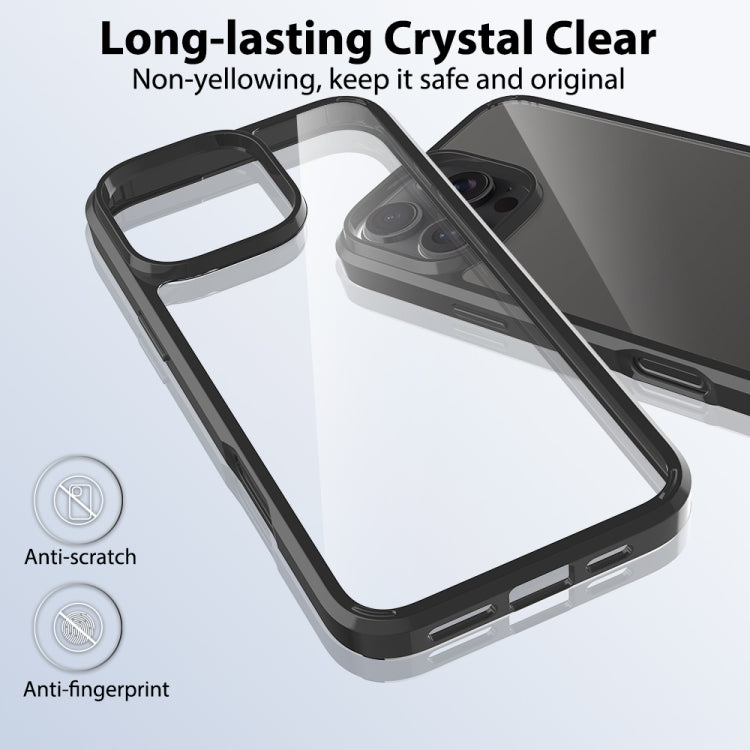 For iPhone 16 Pro Max Scratchproof Acrylic TPU Phone Case(Black) - iPhone 16 Pro Max Cases by PMC TechLife | Online Shopping South Africa | PMC TechLife | Buy Now Pay Later Mobicred