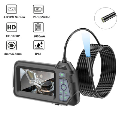 M60 4.3 inch Single Camera with Screen Endoscope, Length:5m(8mm) -  by PMC Jewellery | Online Shopping South Africa | PMC Jewellery | Buy Now Pay Later Mobicred