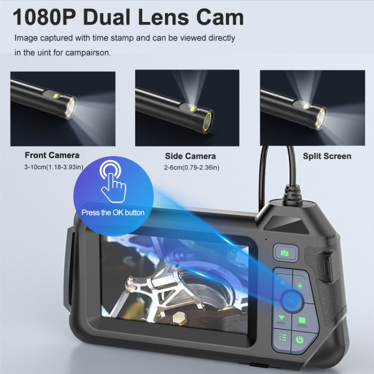 M60 4.3 inch Dual Camera with Screen Endoscope, Length:2m(8mm) -  by PMC TechLife | Online Shopping South Africa | PMC TechLife | Buy Now Pay Later Mobicred