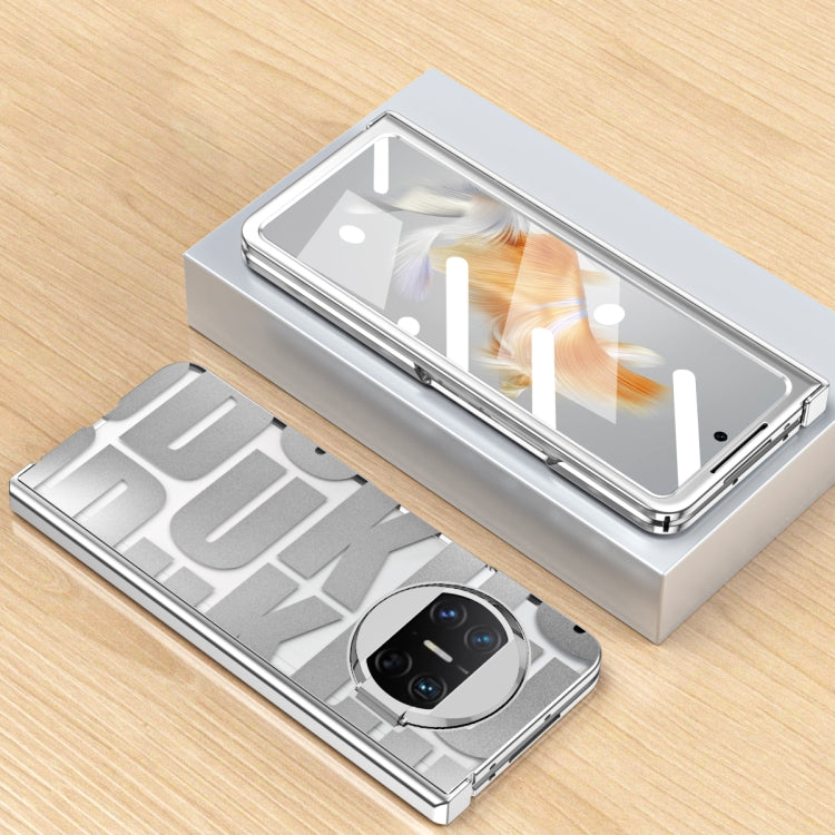 For Huawei Mate X3 Integrated Electroplating Folding Phone Case with Hinge(Silver) - Huawei Cases by PMC TechLife | Online Shopping South Africa | PMC TechLife | Buy Now Pay Later Mobicred