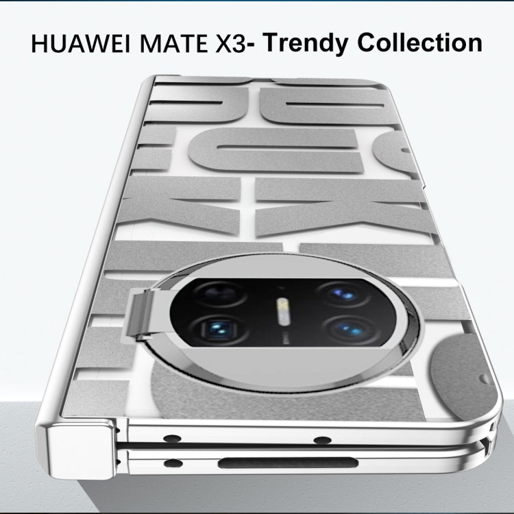 For Huawei Mate X3 Integrated Electroplating Folding Phone Case with Hinge(Black) - Huawei Cases by PMC TechLife | Online Shopping South Africa | PMC TechLife | Buy Now Pay Later Mobicred