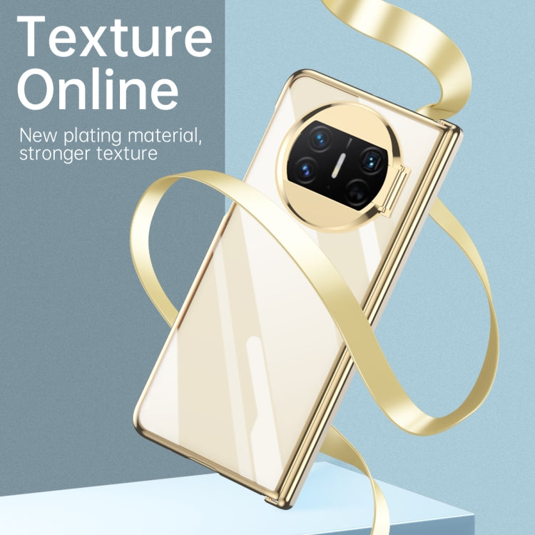 For Huawei Mate X3 Electroplating PC Folding Phone Case with Hinge(Black) - Huawei Cases by PMC TechLife | Online Shopping South Africa | PMC TechLife | Buy Now Pay Later Mobicred