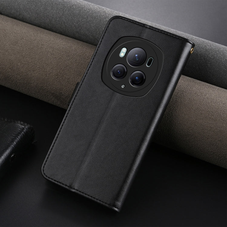 For Honor Magic6 Pro AZNS Sheepskin Texture Flip Leather Phone Case(Black) - Honor Cases by AZNS | Online Shopping South Africa | PMC Jewellery | Buy Now Pay Later Mobicred
