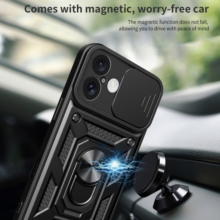 For iPhone 16 Sliding Camera Cover Design TPU+PC Phone Case(Red) - iPhone 16 Cases by PMC TechLife | Online Shopping South Africa | PMC TechLife | Buy Now Pay Later Mobicred