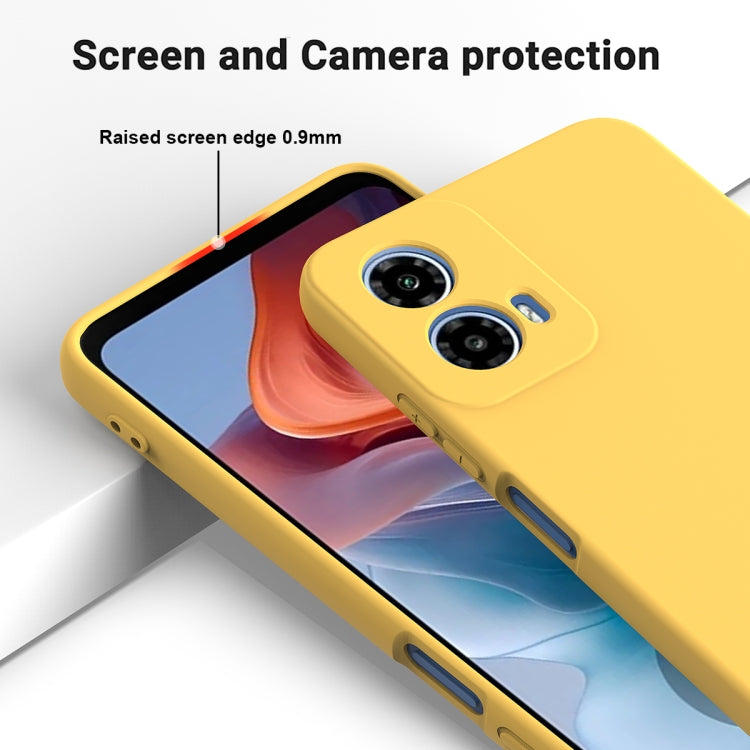 For Motorola Moto G45 Solid Color Liquid Silicone Dropproof Full Coverage Phone Case(Yellow) - free shipping - PMC TechLife - Order now!