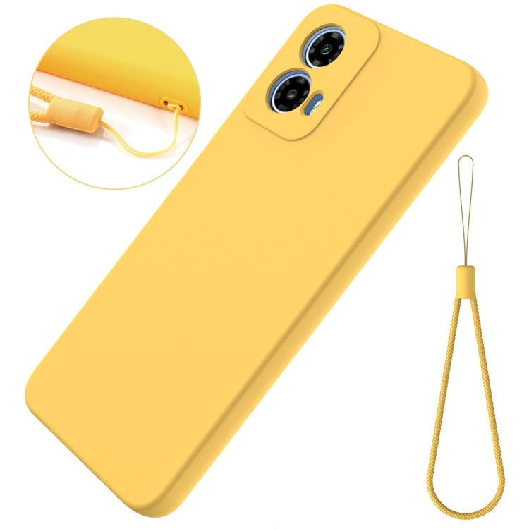 For Motorola Moto G45 Solid Color Liquid Silicone Dropproof Full Coverage Phone Case(Yellow) - free shipping - PMC TechLife - Order now!