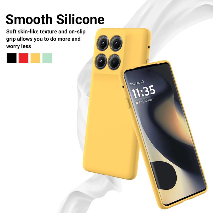 For Motorola Edge 5G 2025 Solid Color Liquid Silicone Dropproof Full Coverage Phone Case(Yellow) - free shipping - PMC TechLife - Order now!