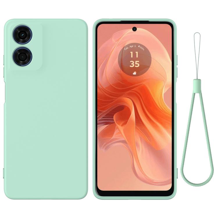 For Motorola Moto G04S 4G / E14 4G Solid Color Liquid Silicone Dropproof Full Coverage Phone Case(Green) - free shipping - PMC TechLife - Order now!