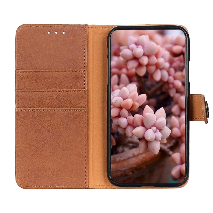For OPPO Reno11 Pro 5G Global KHAZNEH Cowhide Texture Flip Leather Phone Case(Brown) - Reno11 Pro Cases by PMC Jewellery | Online Shopping South Africa | PMC Jewellery | Buy Now Pay Later Mobicred