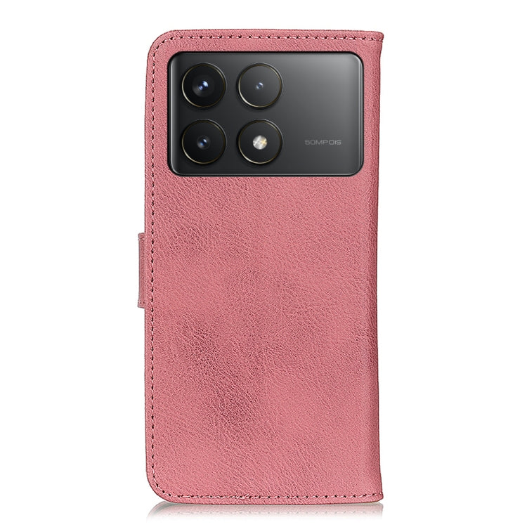 For Xiaomi Redmi K70 5G / K70 Pro 5G KHAZNEH Cowhide Texture Flip Leather Phone Case(Pink) - K70 Cases by PMC Jewellery | Online Shopping South Africa | PMC Jewellery | Buy Now Pay Later Mobicred