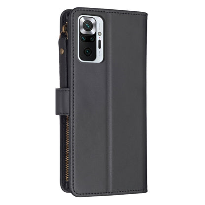 For Xiaomi Redmi Note 10 Pro 9 Card Slots Zipper Wallet Leather Flip Phone Case(Black) - Xiaomi Cases by PMC Jewellery | Online Shopping South Africa | PMC Jewellery | Buy Now Pay Later Mobicred