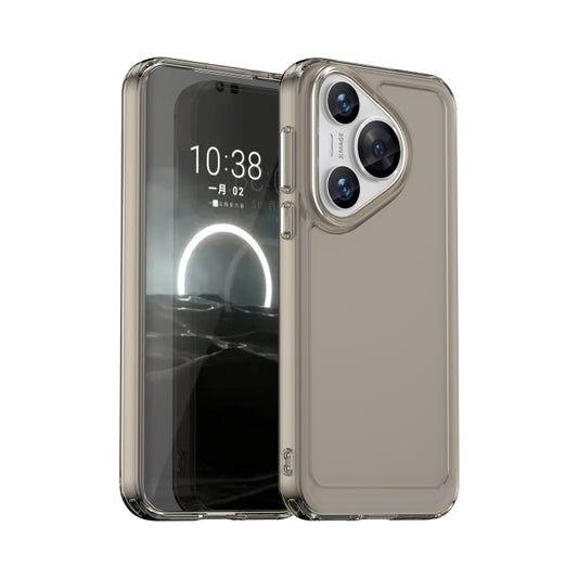 For Huawei Pura 70 Candy Series TPU Phone Case(Transparent Grey) - Huawei Cases by PMC Jewellery | Online Shopping South Africa | PMC Jewellery | Buy Now Pay Later Mobicred