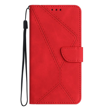 For vivo Y03 4G Stitching Embossed Leather Phone Case(Red) - vivo Cases by PMC Jewellery | Online Shopping South Africa | PMC Jewellery | Buy Now Pay Later Mobicred