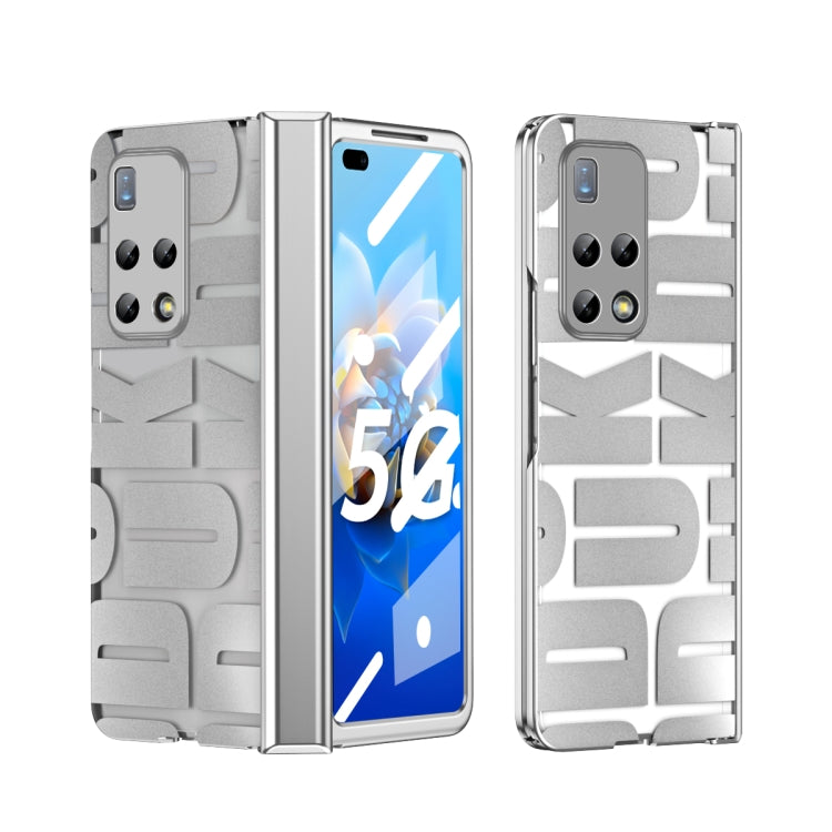 For Huawei Mate X2 Integrated Electroplating Folding Phone Case with Hinge(Silver) - Huawei Cases by PMC TechLife | Online Shopping South Africa | PMC TechLife | Buy Now Pay Later Mobicred
