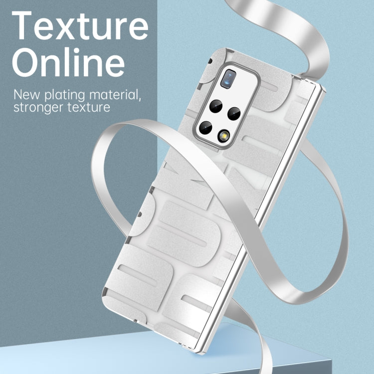 For Huawei Mate X2 Integrated Electroplating Folding Phone Case with Hinge(Silver) - Huawei Cases by PMC TechLife | Online Shopping South Africa | PMC TechLife | Buy Now Pay Later Mobicred