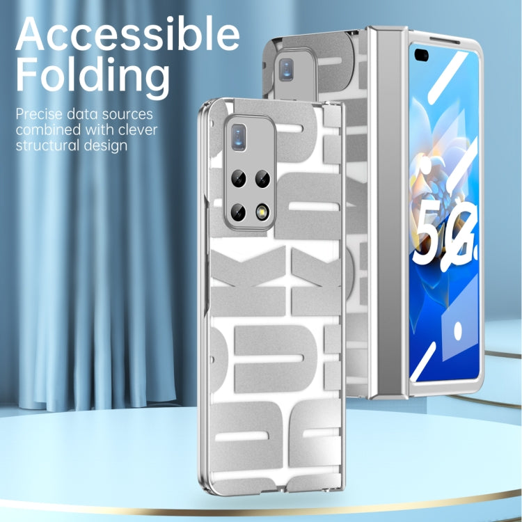 For Huawei Mate X2 Integrated Electroplating Folding Phone Case with Hinge(Black) - Huawei Cases by PMC TechLife | Online Shopping South Africa | PMC TechLife | Buy Now Pay Later Mobicred