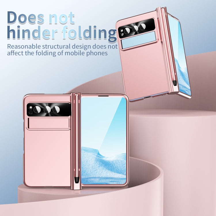 For Google Pixel Fold Integrated Electroplating PC Folding Phone Case(Pink) - Google Cases by PMC TechLife | Online Shopping South Africa | PMC TechLife | Buy Now Pay Later Mobicred