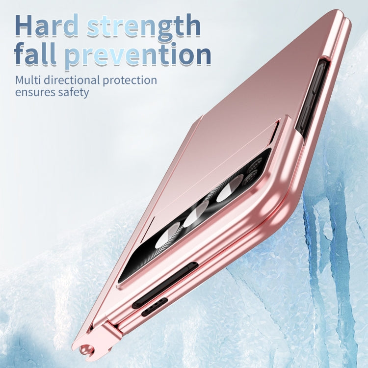 For Google Pixel Fold Integrated Electroplating PC All-inclusive Phone Case with Hinge(Pink) - Google Cases by PMC TechLife | Online Shopping South Africa | PMC TechLife | Buy Now Pay Later Mobicred