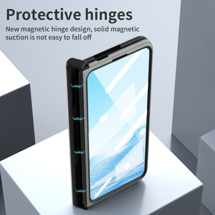 For Google Pixel Fold Integrated Napa Texture All-inclusive Phone Case with Hinge(White) - Google Cases by PMC TechLife | Online Shopping South Africa | PMC TechLife | Buy Now Pay Later Mobicred