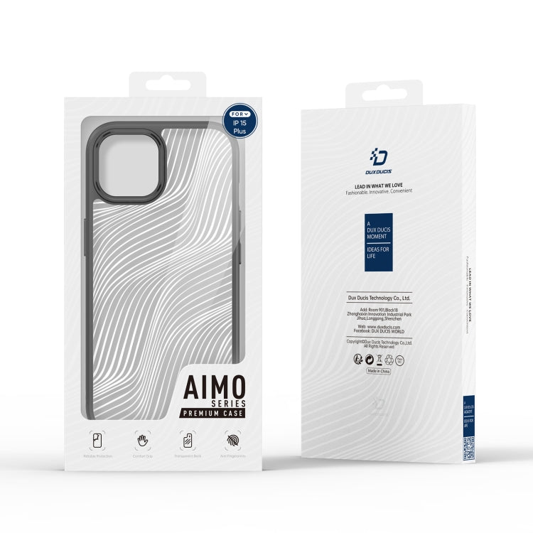 For iPhone 15 Plus DUX DUCIS Aimo Series  Frosted Feel Phone Case(Black) - iPhone 15 Plus Cases by DUX DUCIS | Online Shopping South Africa | PMC Jewellery | Buy Now Pay Later Mobicred