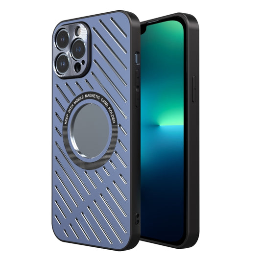 For iPhone 13 Pro Max R-JUST RJ57 CD Pattern MagSafe Cooling Phone Case(Blue) - iPhone 13 Pro Max Cases by R-JUST | Online Shopping South Africa | PMC Jewellery