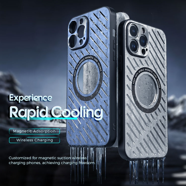 For iPhone 14 R-JUST RJ57 CD Pattern MagSafe Cooling Phone Case(Silver) - iPhone 14 Cases by R-JUST | Online Shopping South Africa | PMC TechLife