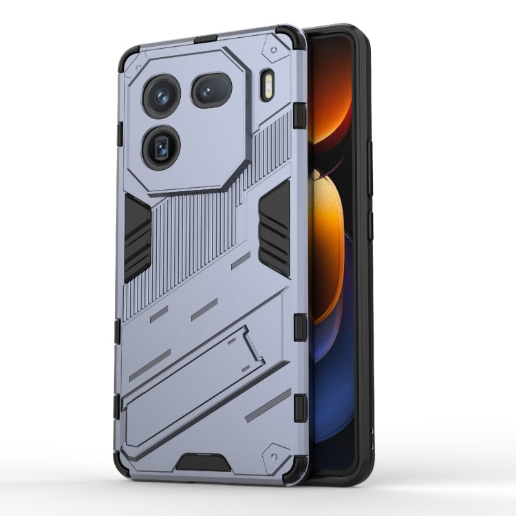 For vivo iQOO 12 5G Punk Armor 2 in 1 PC + TPU Phone Case with Holder(Grey) - iQOO 12 Cases by PMC Jewellery | Online Shopping South Africa | PMC Jewellery