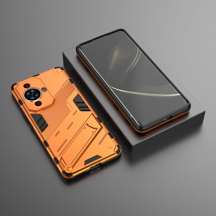 For Huawei nova 11 Pro 4G Punk Armor 2 in 1 PC + TPU Phone Case with Holder(Orange) - Huawei Cases by PMC Jewellery | Online Shopping South Africa | PMC Jewellery | Buy Now Pay Later Mobicred