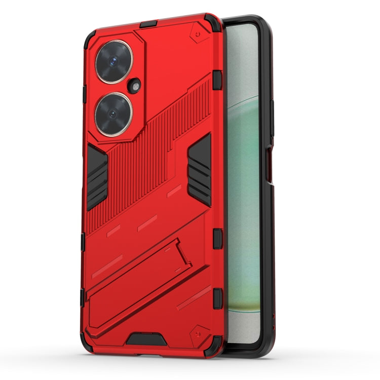 For Huawei nova 11i 4G Punk Armor 2 in 1 PC + TPU Phone Case with Holder(Red) - Huawei Cases by PMC Jewellery | Online Shopping South Africa | PMC Jewellery | Buy Now Pay Later Mobicred