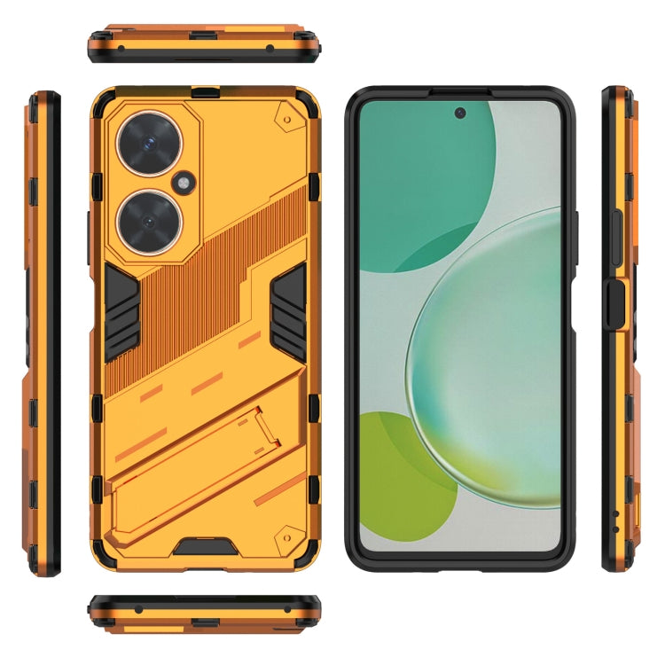 For Huawei nova 11i 4G Punk Armor 2 in 1 PC + TPU Phone Case with Holder(Orange) - Huawei Cases by PMC Jewellery | Online Shopping South Africa | PMC Jewellery | Buy Now Pay Later Mobicred