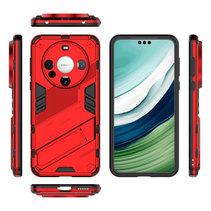 For Huawei Mate 60 Punk Armor 2 in 1 PC + TPU Phone Case with Holder(Red) - Huawei Cases by PMC Jewellery | Online Shopping South Africa | PMC Jewellery | Buy Now Pay Later Mobicred