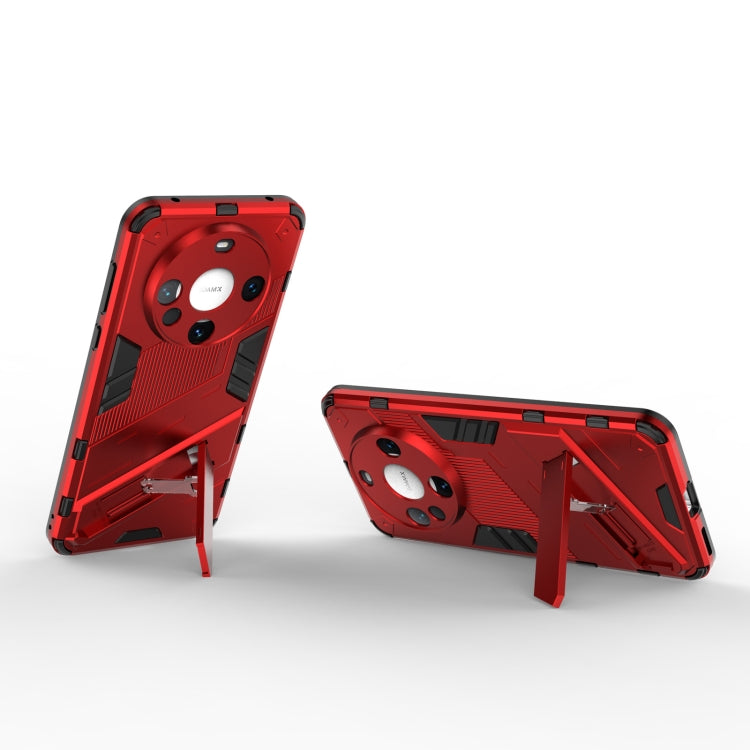 For Huawei Mate 60 Punk Armor 2 in 1 PC + TPU Phone Case with Holder(Red) - Huawei Cases by PMC Jewellery | Online Shopping South Africa | PMC Jewellery | Buy Now Pay Later Mobicred