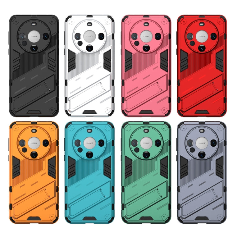 For Huawei Mate 60 Punk Armor 2 in 1 PC + TPU Phone Case with Holder(Light Red) - Huawei Cases by PMC TechLife | Online Shopping South Africa | PMC TechLife | Buy Now Pay Later Mobicred